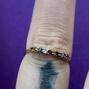 💛 Antique 10k Gold Colourful Ring